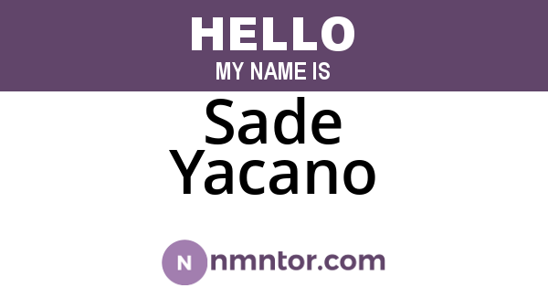 Sade Yacano