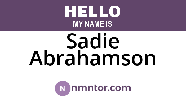 Sadie Abrahamson
