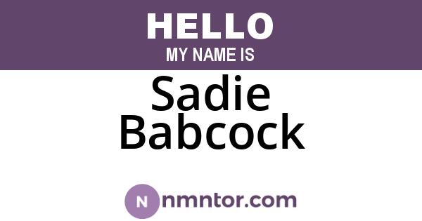 Sadie Babcock
