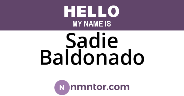 Sadie Baldonado