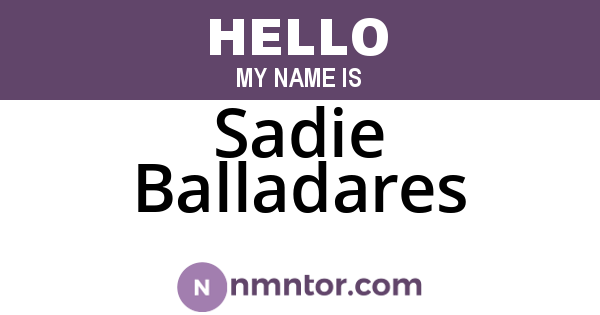 Sadie Balladares