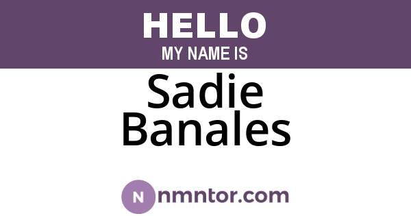 Sadie Banales
