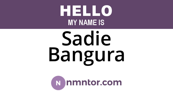 Sadie Bangura