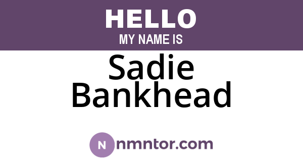 Sadie Bankhead