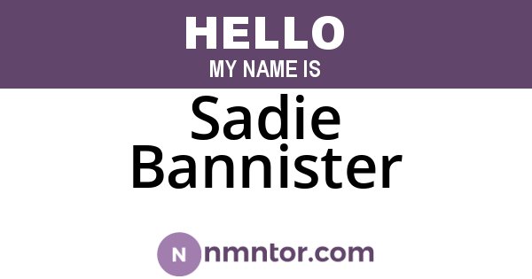 Sadie Bannister