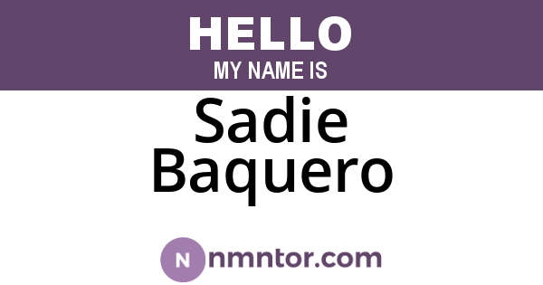 Sadie Baquero