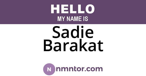 Sadie Barakat