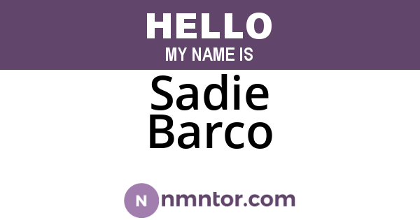 Sadie Barco