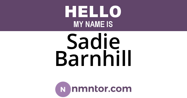 Sadie Barnhill