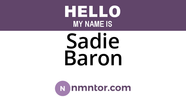 Sadie Baron