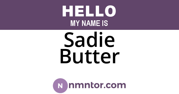 Sadie Butter