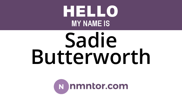 Sadie Butterworth