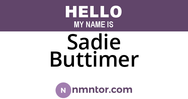 Sadie Buttimer