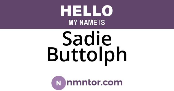 Sadie Buttolph