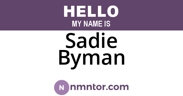 Sadie Byman