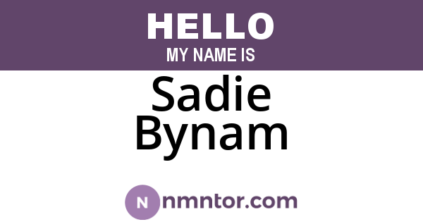 Sadie Bynam