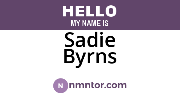 Sadie Byrns