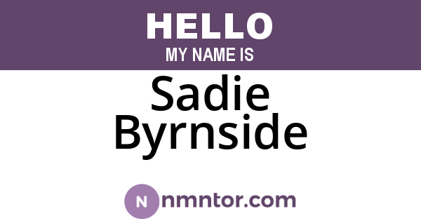 Sadie Byrnside