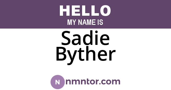 Sadie Byther