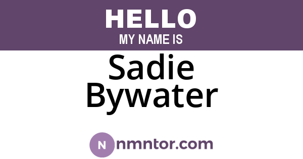 Sadie Bywater