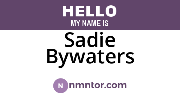 Sadie Bywaters
