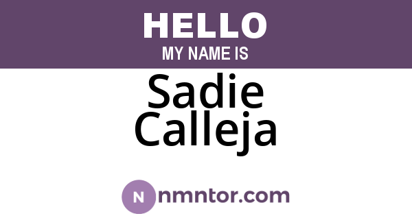 Sadie Calleja