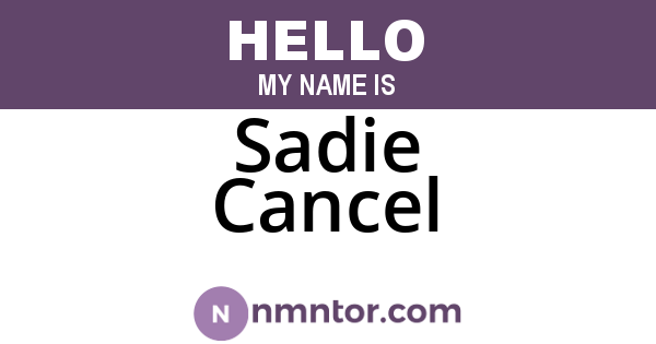 Sadie Cancel