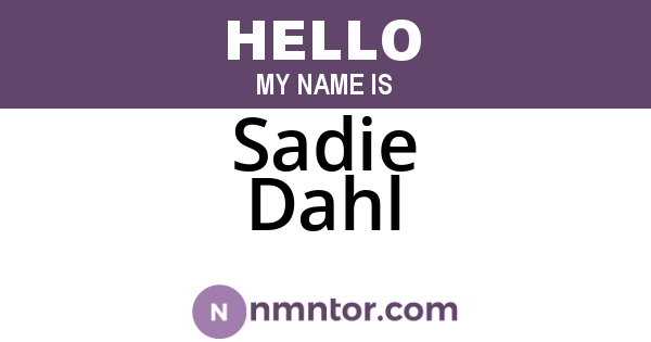 Sadie Dahl