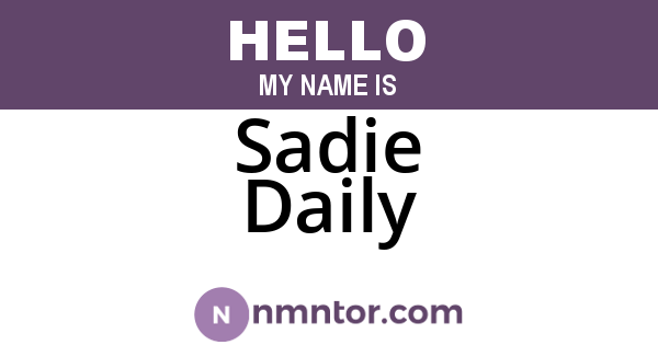 Sadie Daily