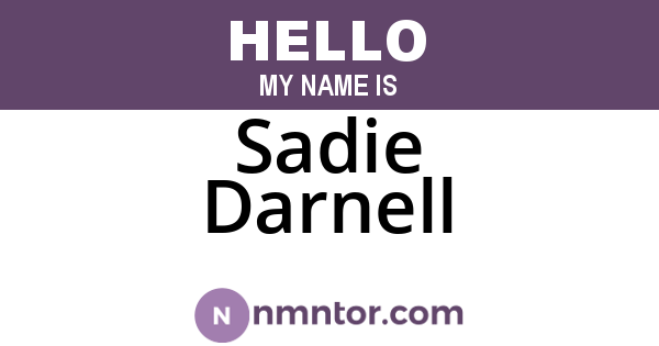 Sadie Darnell