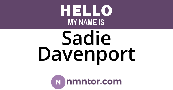 Sadie Davenport
