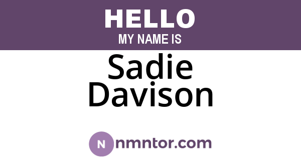 Sadie Davison