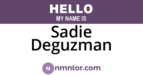 Sadie Deguzman