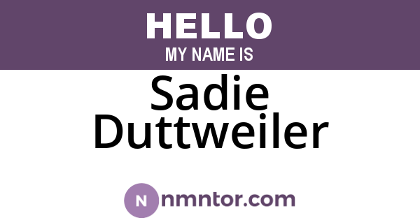 Sadie Duttweiler