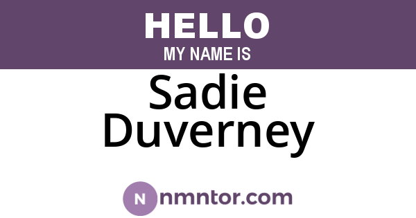Sadie Duverney