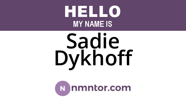 Sadie Dykhoff