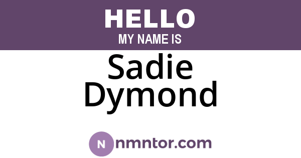 Sadie Dymond