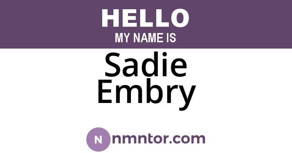 Sadie Embry