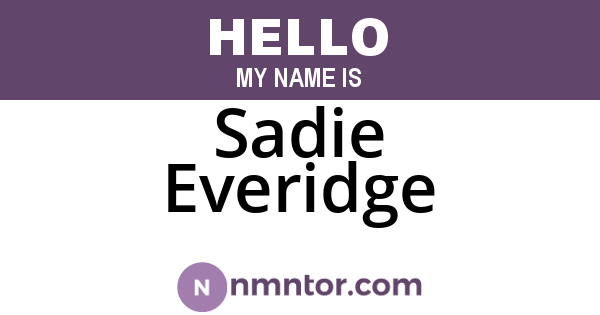 Sadie Everidge