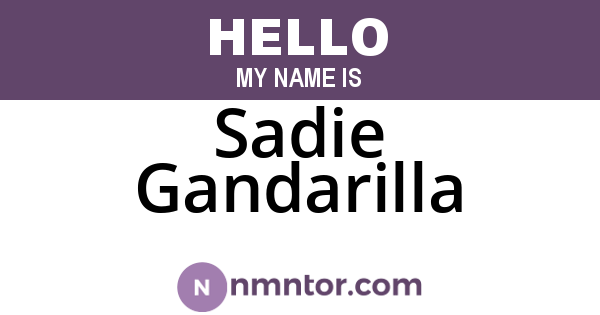 Sadie Gandarilla
