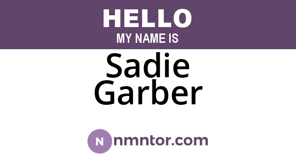 Sadie Garber