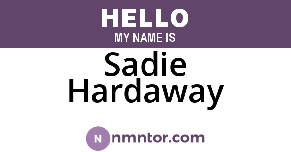 Sadie Hardaway