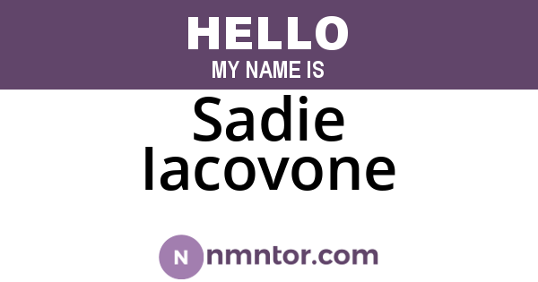 Sadie Iacovone