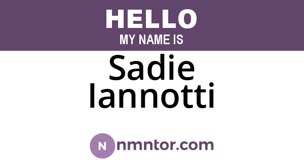Sadie Iannotti