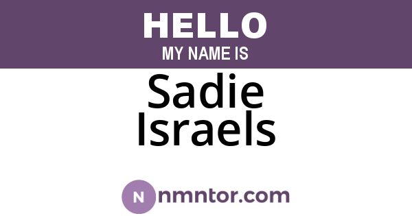 Sadie Israels