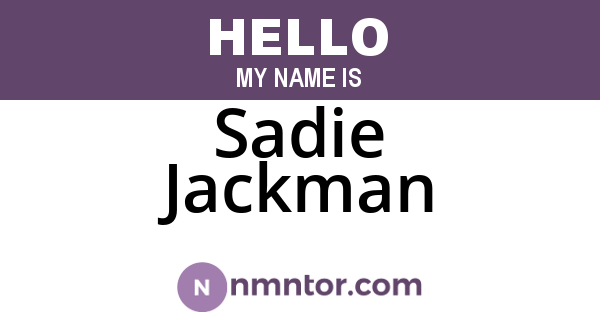 Sadie Jackman
