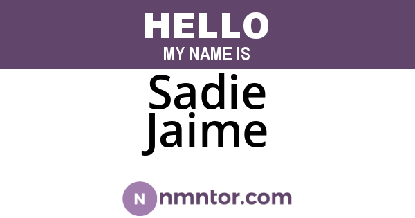 Sadie Jaime