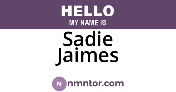 Sadie Jaimes
