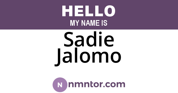 Sadie Jalomo
