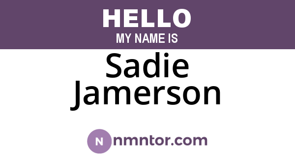 Sadie Jamerson